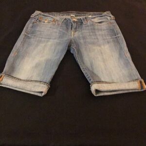 True Religion Light Blue Jean Shorts